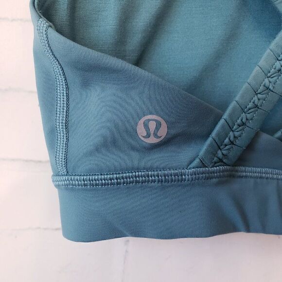 Lululemon Energy Bra Braided Sea Green Size 4 Luxtreme Activewear Gym Run Womens - Picture 5 of 9